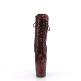 Rot schlangenmuster 20 cm 1040SPF exotic pole dance stiefeletten