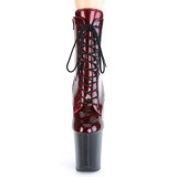 Rot schlangenmuster 20 cm FLAMINGO-1020SP exotic pole dance stiefeletten