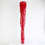 Rote 18 cm ADORE-4000 Vinyl overknee stiefel crotch hoch