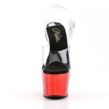 Rote chrome plateau 18 cm Pleaser ADORE-708 pole dance schuhe