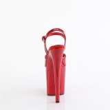 Rote high heels 20 cm FLAMINGO-809GP glitter plateau high heels