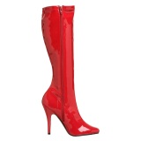 Rote lackstiefel 13 cm SEDUCE-2000 spitze stiefel mit stiletto absatz