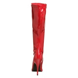 Rote lackstiefel 13 cm SEDUCE-2000 spitze stiefel mit stiletto absatz