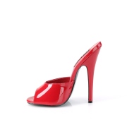 Rote mules 15 cm DOMINA-101 fetisch high heels mules