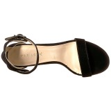 Samt 13 cm Pleaser AMUSE-10 Sandaletten mit high heels