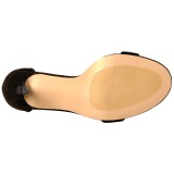 Samt 13 cm Pleaser AMUSE-10 Sandaletten mit high heels