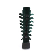 Samt 14 cm SWING-815 alternative plateaustiefel mit schnalle grne