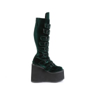 Samt 14 cm SWING-815 alternative plateaustiefel mit schnalle grne