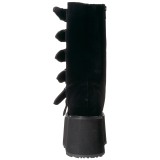 Samt 9 cm DAMNED-225 plateau damenstiefel mit schnalle