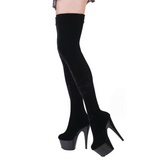 Samt Overknee Stiefel Plateau 15 cm Pleaser ADORE-3002