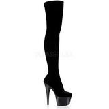 Samt Overknee Stiefel Plateau 15 cm Pleaser ADORE-3002