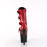 Schnürboots 18 cm 1046TT platform high heels boots lackleder rote