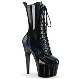 Schnürboots 18 cm ADORE-1040WRHG platform high heel boots hologramm schwarze