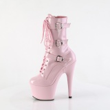 Schnürboots 18 cm ADORE-1043 platform high heels boots lackleder rosa