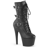 Schnürboots 18 cm ADORE-1043 platform high heels boots vegan schwarz