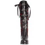 Schwarz 10 cm CRYPTO-106 lolita stiefel gothic plateau stiefel