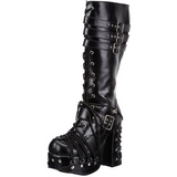 Schwarz 11,5 cm CHARADE-206 lolita stiefel gothic plateau stiefel