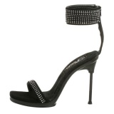 Schwarz 11,5 cm CHIC-40 fabulicious sandaletten mit stiletto absatz