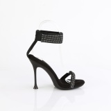Schwarz 11,5 cm CUPID-440 fesselriemchen sandaletten mit stiletto asatz
