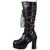 Schwarz 11,5 cm GOTHIKA-200 lolita stiefel gothic plateau stiefel