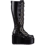 Schwarz 11 cm CONCORD-108 lolita stiefel gothic plateau stiefel