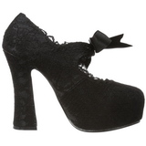 Schwarz 13 cm DEMON-11 lolita gothic plateauschuhe