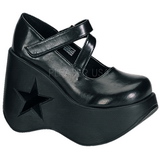 Schwarz 13 cm DYNAMITE-03 lolita schuhe gothic wedge plateauschuhe