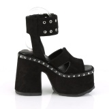 Schwarz 13 cm Demonia CAMEL-102 lolita plateau sandaletten