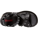 Schwarz 13 cm DemoniaCult DYNAMITE-02 lolita schuhe wedge sandaletten