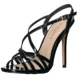 Schwarz 13 cm Pleaser AMUSE-13 Sandaletten mit high heels