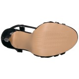 Schwarz 13 cm Pleaser AMUSE-13 Sandaletten mit high heels