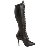 Schwarz 13 cm SEDUCE-2024 Damen Schnürstiefel High Heels