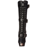 Schwarz 14 cm MUERTO-2028 Chrome Plateau Stiefel