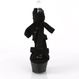 Schwarz 15 cm KISS-274 kniehohe gladiator sandalen