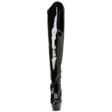 Schwarz 15 cm KISS-3010 overknee stiefel mit plateausohle
