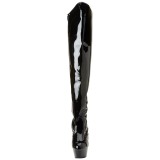 Schwarz 15 cm KISS-3010 overknee stiefel mit plateausohle