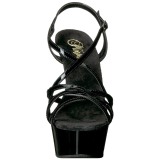 Schwarz 15 cm Pleaser DELIGHT-613 Sandaletten mit High Heels