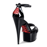 Schwarz 15 cm Pleaser DELIGHT-662 Plateau High Heels