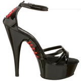 Schwarz 15 cm Pleaser DELIGHT-662 Plateau High Heels