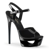 Schwarz 16,5 cm ECLIPSE-609 High Heels Stilettos