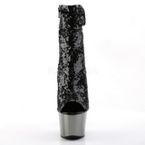 Schwarz 18 cm ADORE-1008SQ damen stiefeletten mit pailletten