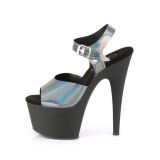 Schwarz 18 cm ADORE-708N-DT Hologramm plateau high heels