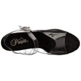 Schwarz 18 cm FLASHDANCE-708 stripper sandaletten mit LED licht