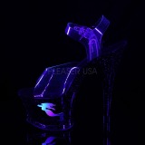 Schwarz 18 cm MOON-708MER Neon plateau high heels