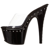 Schwarz 18 cm Pleaser ADORE-701LS Plateau Mules