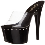 Schwarz 18 cm Pleaser ADORE-701LS Plateau Mules