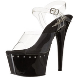 Schwarz 18 cm Pleaser ADORE-708LS Plateau High Heels