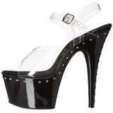 Schwarz 18 cm Pleaser ADORE-708LS Plateau High Heels