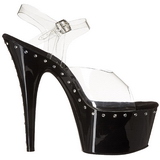 Schwarz 18 cm Pleaser ADORE-708LS Plateau High Heels