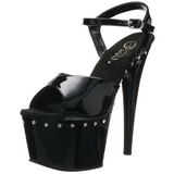 Schwarz 18 cm Pleaser ADORE-709LS Plateau High Heels